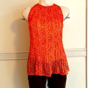 Carolina Belle red sheer sleeveless beautiful top size S